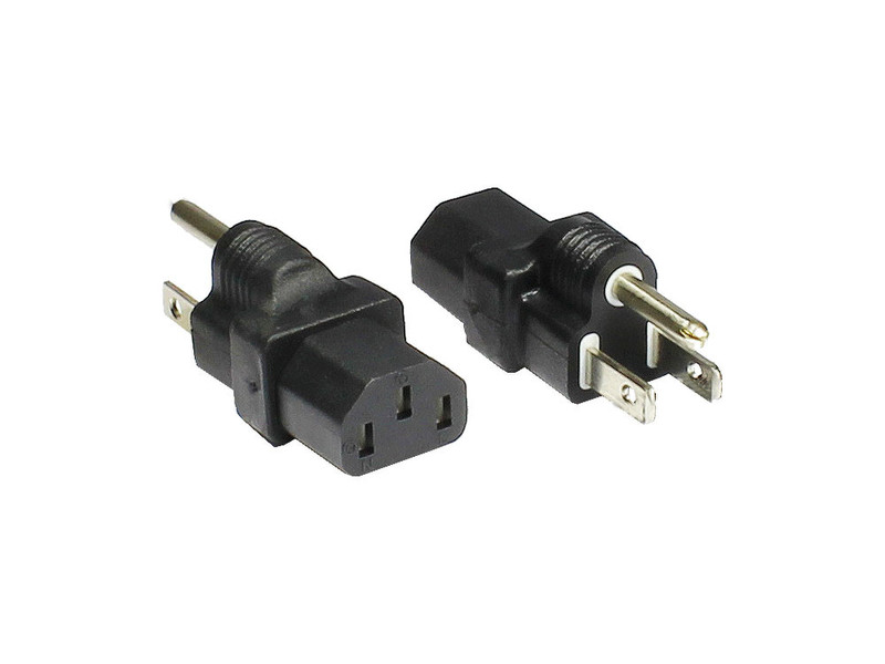 Alcasa 1500-ADUS3 Type C (Europlug) NEMA 5-15 Black power plug adapter