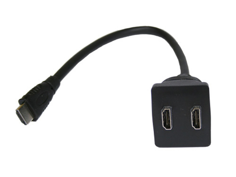 Alcasa HDMI - 2 x HDMI 20cm