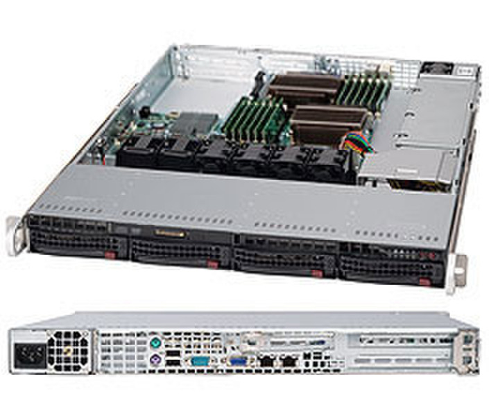 Supermicro SuperChassis 815TQC-605WB Rack 600W Black computer case