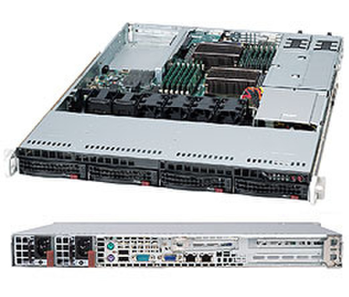 Supermicro CSE-815TQC-R706WB Rack 750W Black computer case