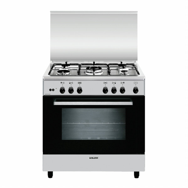 Glem A855GI Freestanding Gas hob A Stainless steel cooker