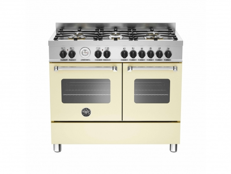 Bertazzoni MAS100 6 MFE D CR Freistehend Gas hob A Edelstahl Küchenherd