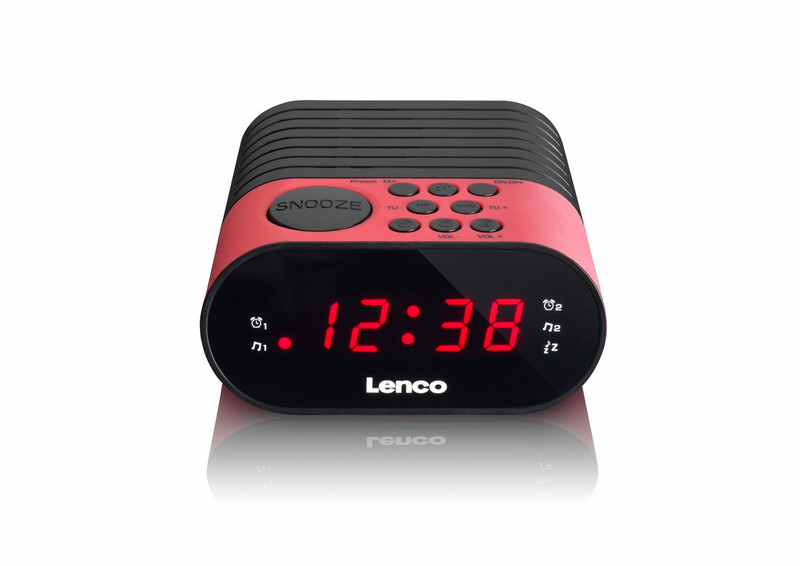Lenco CR-07 Clock Black,Pink