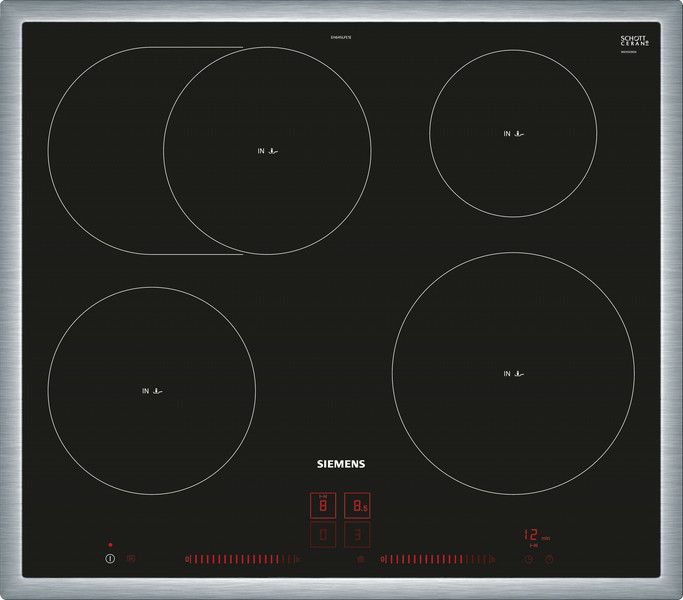 Siemens EH645LFE1E Built-in Induction Black,Stainless steel hob