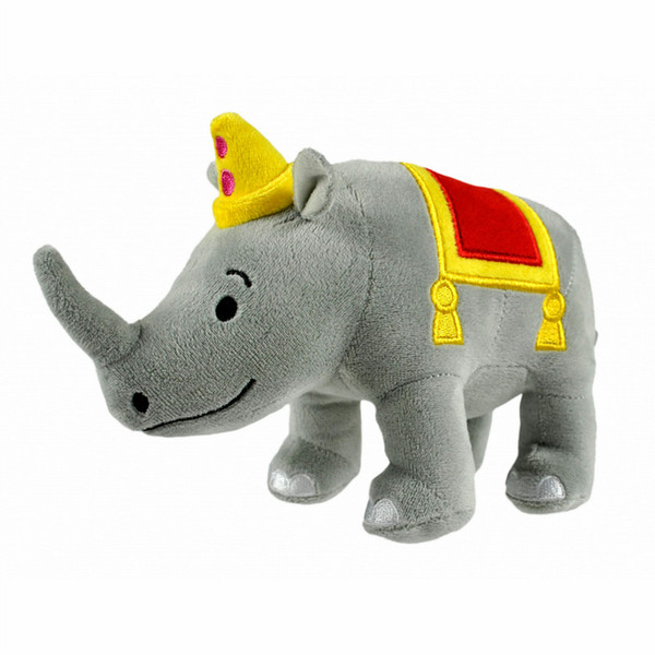 Studio 100 Bumbum Plush Rhinoceros Plush Grey,Red,Yellow