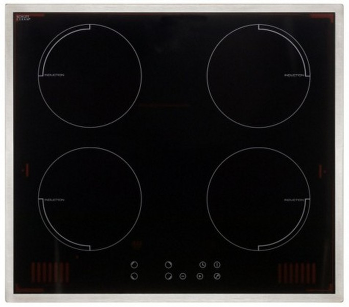 Exquisit EKI 3 BR Built-in Induction Black,Stainless steel hob