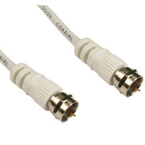 Cables Direct 2FW-01 1m F-Type F-Type Weiß Koaxialkabel