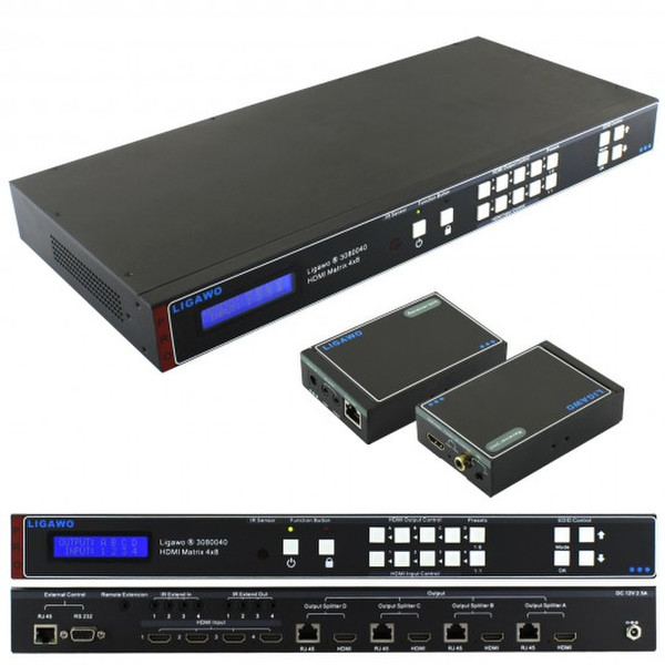 Ligawo 3080040 AV transmitter & receiver Black AV extender