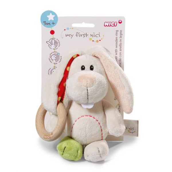 NICI Grabber Rabbit Tilli Игрушечный кролик Бежевый, Зеленый, Красный, Белый