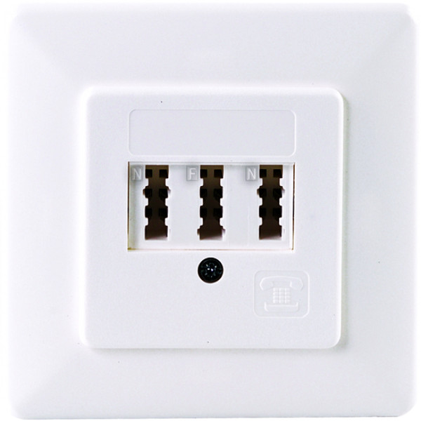 Schwaiger TDU2237 532 TAE White socket-outlet