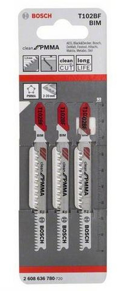 Bosch T 102 BF Jigsaw blade Bimetal 3pc(s)