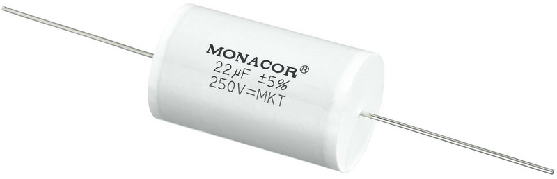 Monacor MKTA-220 Cylindrical White capacitor