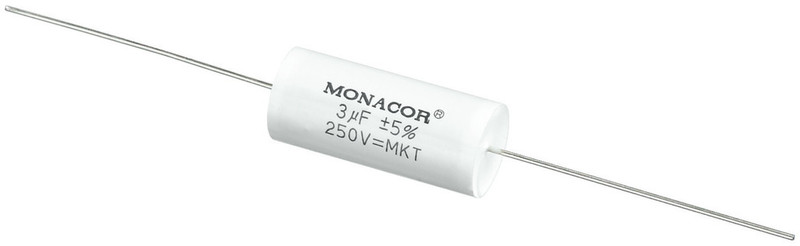 Monacor MKTA-30 Cylindrical White capacitor