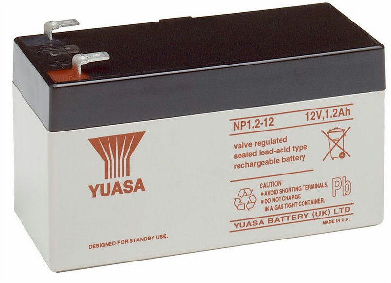2-Power 12 V, 1.2 Ah Sealed Lead Acid (VRLA) 1.2Ah 12V UPS battery