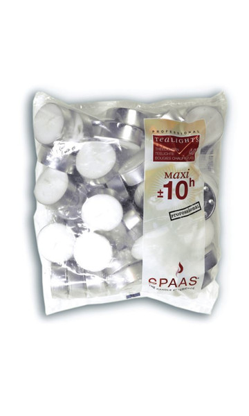 Spaas Candles 0390040.000 Round White 40pc(s) wax candle