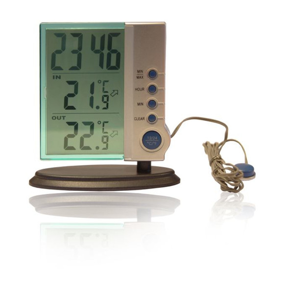 Chacon 5411478544401 Indoor Electronic environment thermometer Grey
