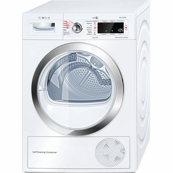 Bosch Logixx 8 WTW855E25 freestanding Front-load 9kg A++ White tumble dryer