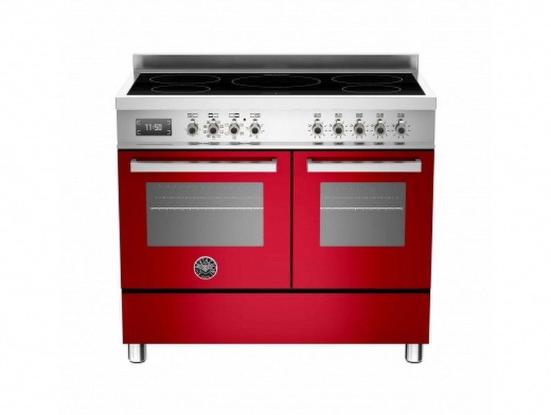 Bertazzoni PRO100 5I MFE D RO T Freestanding Induction hob A Red,Stainless steel cooker