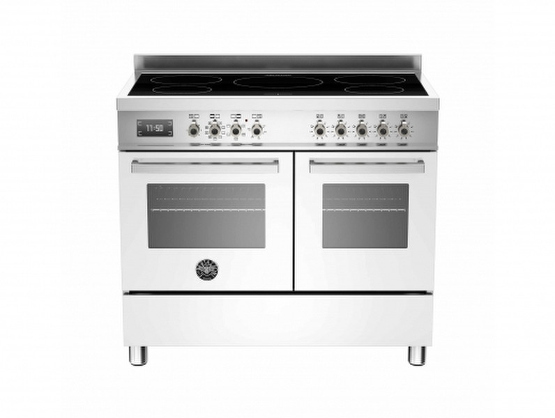 Bertazzoni PRO100 5I MFE D BI T Freistehend Induktionskochfeld A Edelstahl, Weiß Küchenherd