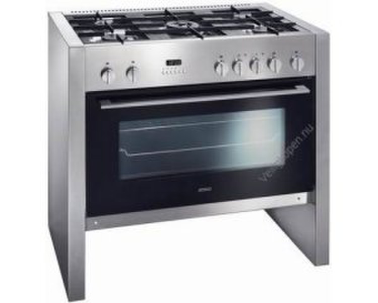 ATAG FG1011K Gas/Elektro Fornuis Freestanding Gas hob F Silver