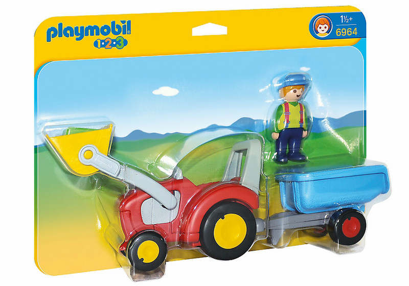 Playmobil 1.2.3 Tractor with Trailer