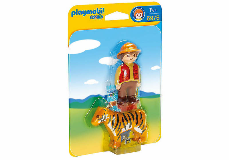 Playmobil 1.2.3 Gamekeeper with Tiger