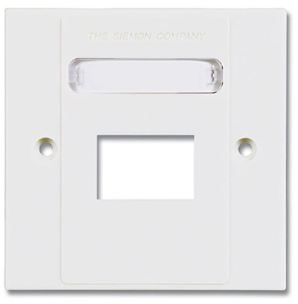 Siemon MX-BFP-S-02-25 White switch plate/outlet cover