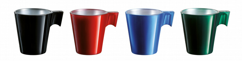 Luminarc Flashy Expresso H4476 Black,Blue,Green,Red 4pc(s) cup/mug