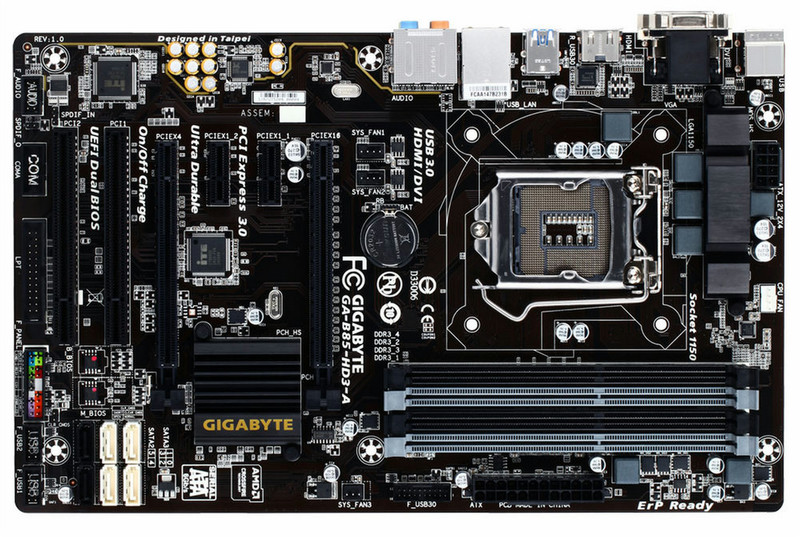 Gigabyte GA-B85-HD3-A Intel B85 Socket H3 (LGA 1150) ATX motherboard