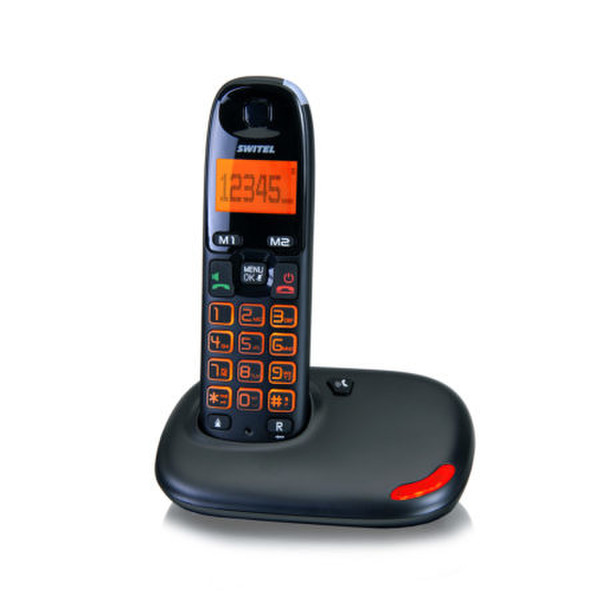 SWITEL DC5001 DECT Идентификация абонента (Caller ID) Черный телефон