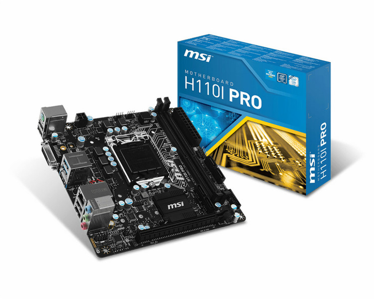MSI H110I PRO Intel H110 LGA1151 Mini ITX motherboard