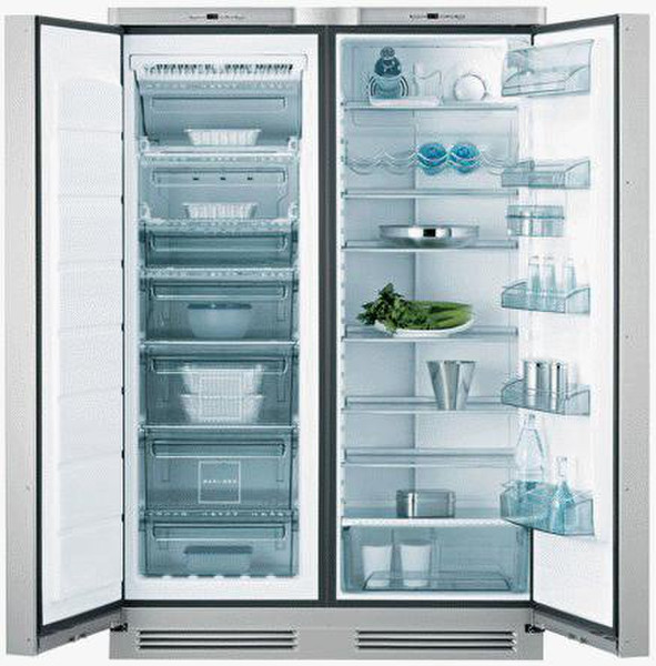 AEG SANTO 75578 KG Отдельностоящий 550л Нержавеющая сталь side-by-side холодильник