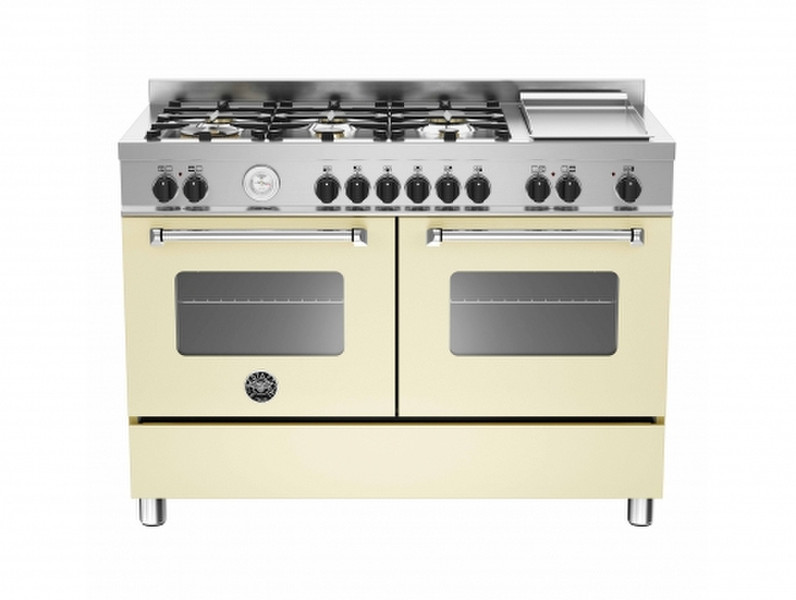 Bertazzoni MAS120 6G MFE D CR T Freestanding Gas hob A Cream cooker