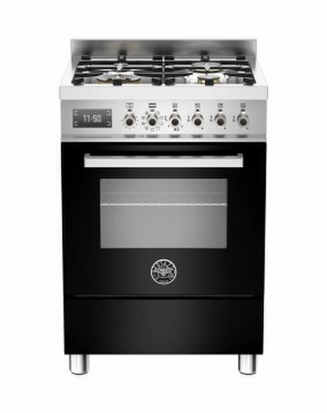 Bertazzoni PRO60 4 MFE S NE T Freestanding Gas hob A Black cooker