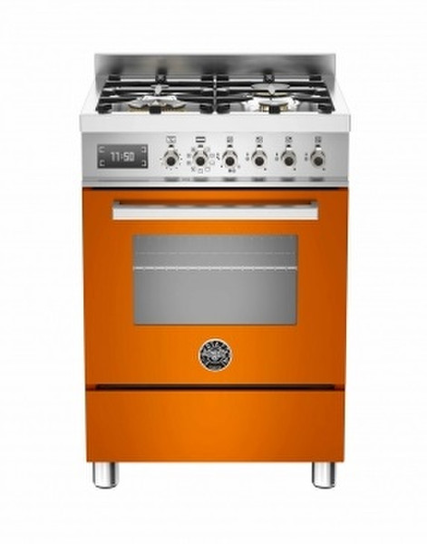 Bertazzoni PRO60 4 MFE S AR T Отдельностоящий Gas hob A Оранжевый кухонная плита