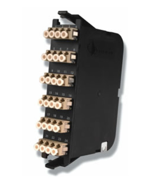 Siemon PP2-24-LCSM-01 LC 1pc(s) Black fiber optic adapter