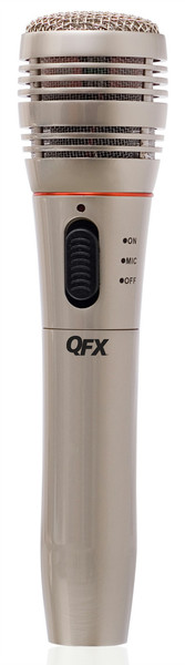 QFX M-308 Stage/performance microphone Беспроводной Cеребряный микрофон