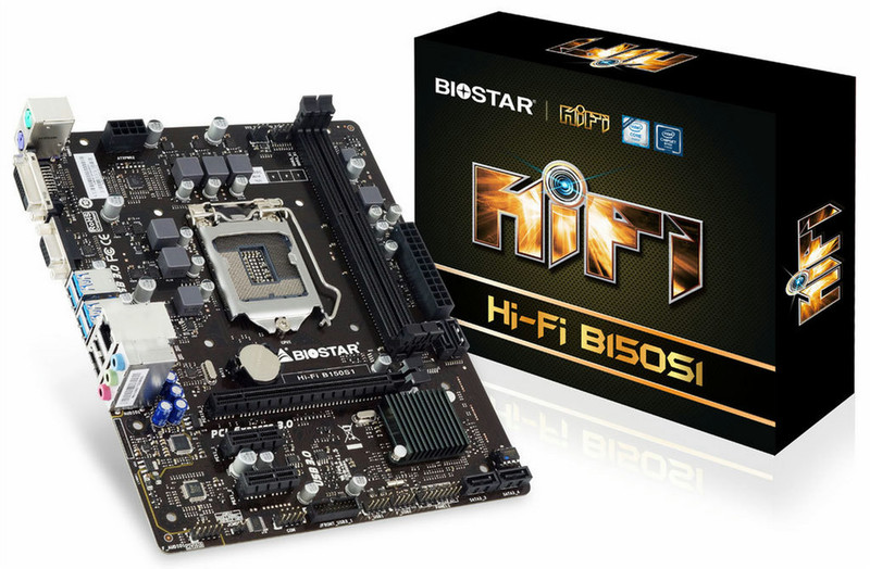Biostar HI-FI B150S1 Intel B150 LGA1151 Микро ATX материнская плата