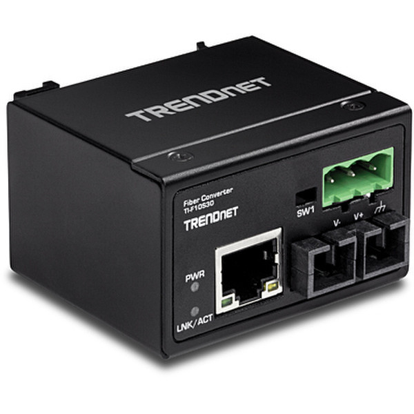 Trendnet TI-F10S30 200Mbit/s 1310nm Einzelmodus Schwarz Netzwerk Medienkonverter