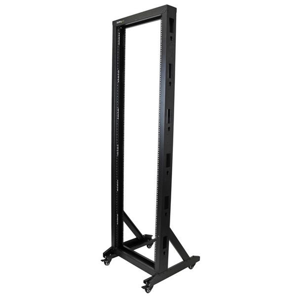 StarTech.com 2-Post Server Rack with Casters - 42U