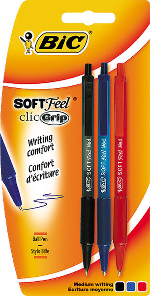 BIC 70330133990 Black,Blue,Red 3pc(s) rollerball pen