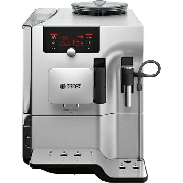 Bosch TES80329RW Espresso machine 2.4л Черный, Нержавеющая сталь кофеварка