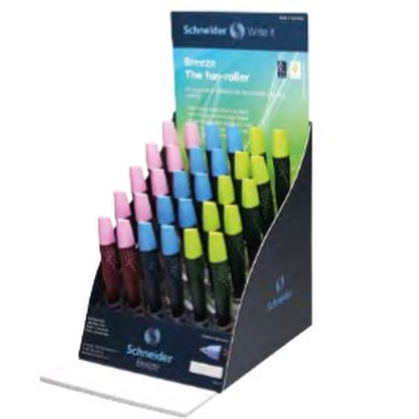 Schneider Breeze Stick pen Light Blue,Light Green,Pink 30pc(s)