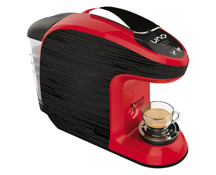 Hotpoint CM HB QBR0 Freistehend Vollautomatisch Pad-Kaffeemaschine 0.85l Schwarz, Rot