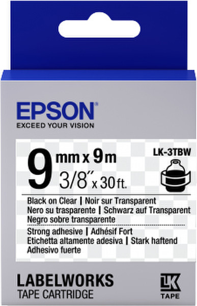 Epson LK-3TBW Transparent Self-adhesive printer label