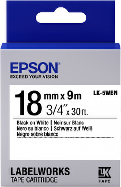 Epson LK-5WBN label-making tape