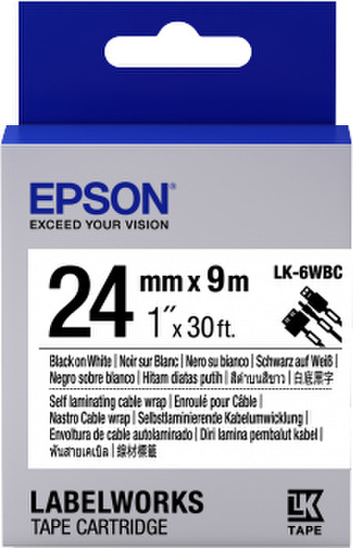 Epson LK-6WBC label-making tape