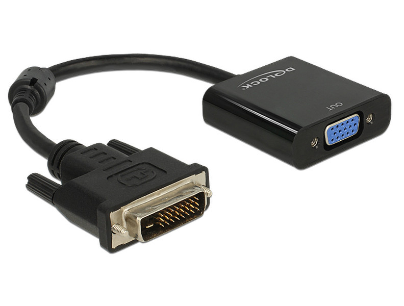 DeLOCK 0.16m DVI-D/VGA 0.245м DVI-D VGA (D-Sub) Черный