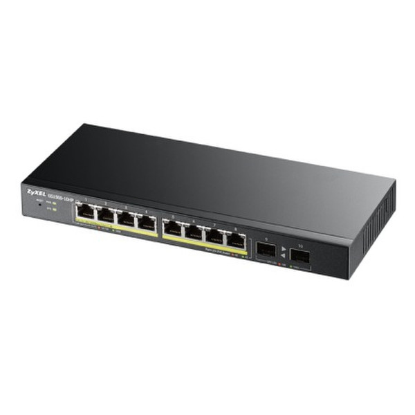 ZyXEL GS1900-10HP gemanaged L2 Gigabit Ethernet (10/100/1000) Energie Über Ethernet (PoE) Unterstützung 1U Schwarz