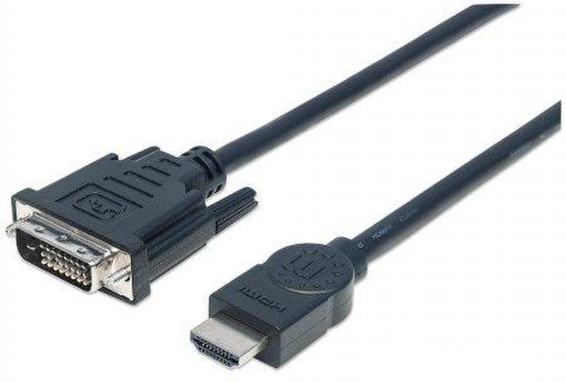 IC Intracom 372527 HDMI DVI-D Черный кабельный разъем/переходник